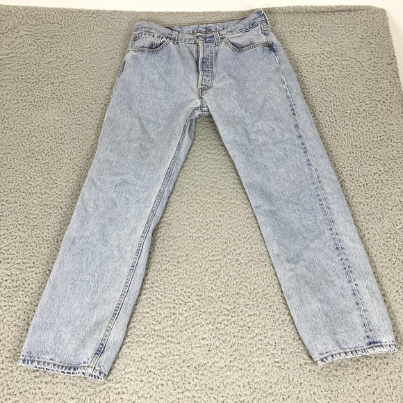 Levi's Other - Vintage Levis 501 Jeans Mens 33x29 Light Blue Denim Button Fly Made USA 90s